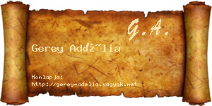 Gerey Adélia névjegykártya